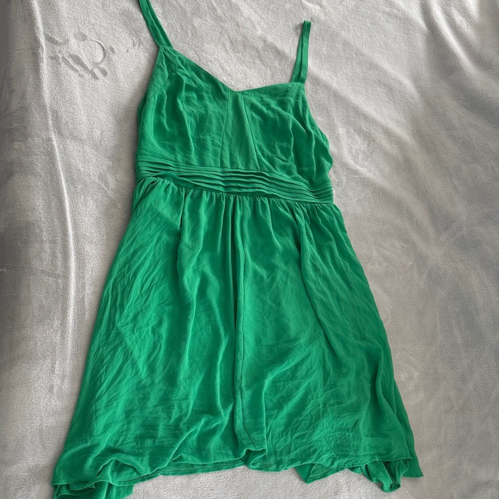 Torrid‎ Green Sleeveless Chiffon Flare Dress